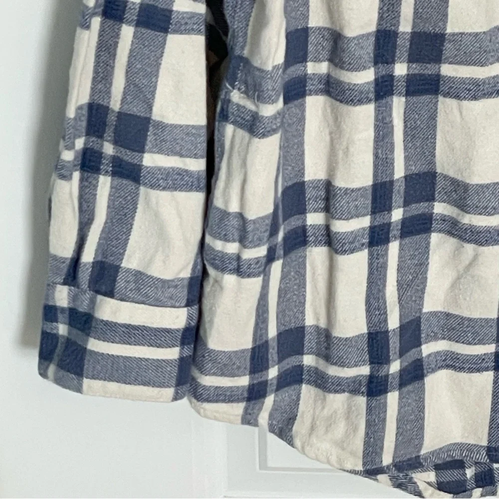 Madewell flannel classic ex-boyfriend plaid button down shirt 54170 - Picture 4 of 14